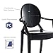 Modway Casper Modern Acrylic Stacking Kitchen and Dining Room Arm Chair in Black - Fully Assembled