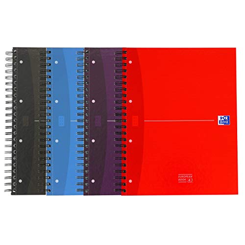 Cahiers Europeanbook A4+ Oxford à petits carreaux avec couverture carte robuste