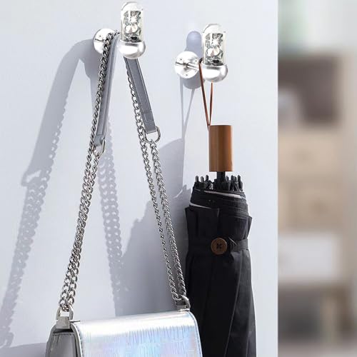 Zolapi HOOKS Bathroom Coat Hook Robe Hook Stainless Steel Heavy Duty Door Hanger Towel Clothes Cabinet,Wall Hook For Bathroom Bedroom，Silver thumb #1