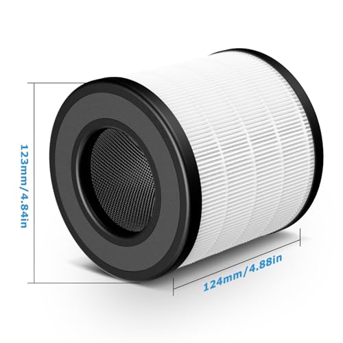 Image of PU-P05 /AC201B Replacement Filter for FULMINARE PU-P05 Air Purifier and Purivortex AC201B Air Purifier, 3-in-1 Replacement Filter for Dust Smoke Pollen, 4-Pack(Not fit for T10)