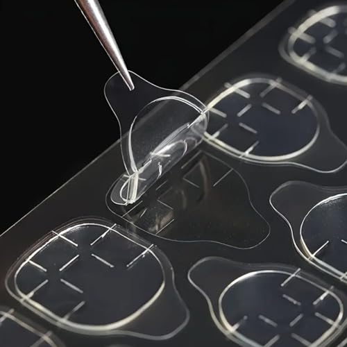 ParadiseWind Nail Adhesive Tabs, 288 Pcs, Waterproof, Breathable, Double Sided, Jelly Nail Glue Stickers, 12 Sheet, for Press on Nails, Manicure