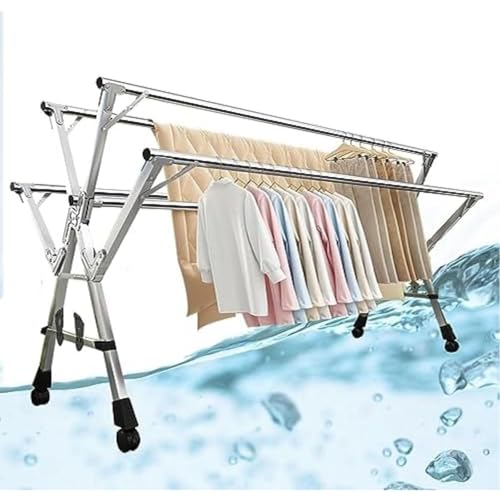 Étendoir à linge extensible en acier inoxydable de 200 cm - 2