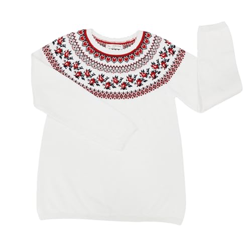 Kids Girls Crewneck Sweaters,100% Cotton Sweater Holiday Teen Spring Pullover Long Sleeve Knit Top, Soft and Breathable