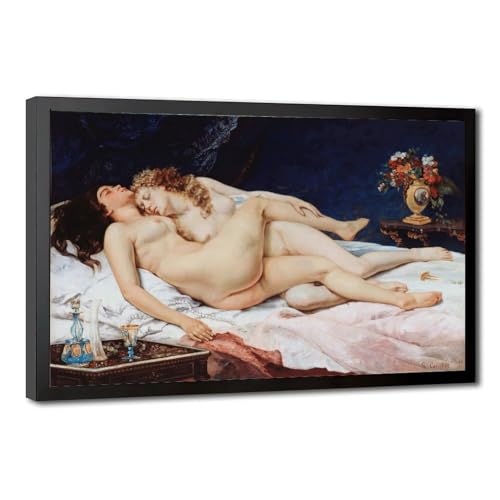Impression sur toile Le Sommeil Courbet pour briser la monotonie des murs de bureau nus