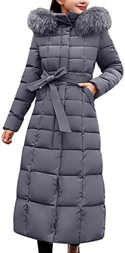 Plumífero Largo De Invierno Para Mujer - Con Capucha De Pelo, Impermeable, Slim Fit