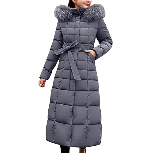 Veste de portage softshell grise en laine pour femme, manteau long en coton avec poches, taille L