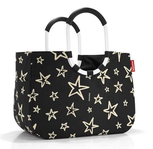 reisenthel loopshopper L Stars, Polyester, Schwarz, 52 x 31 cm