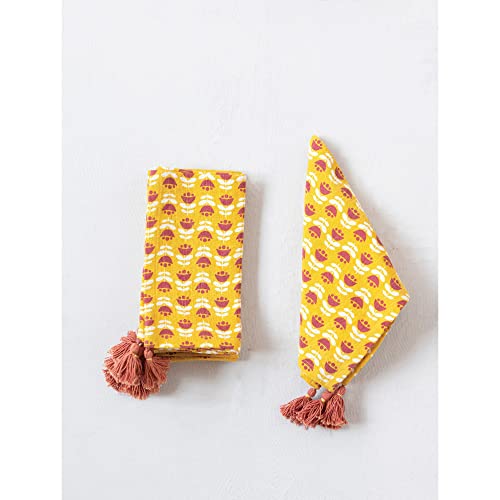 Servilletas de tela cuadradas con patrón floral, pack de 4 miniatura 2