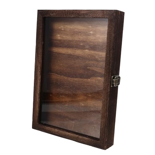 WOFASHPURET Specimen Holder Butterfly Specimen Display Box Lid Wooden Case for Vintage Style Home Table Dec
