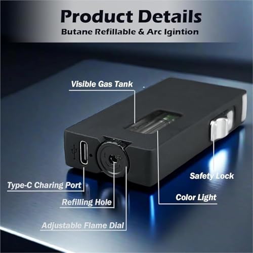 Encendedor Butano Ajustable con Llama Plana Ancha miniatura 5