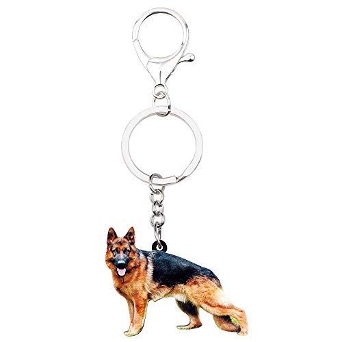 Preisvergleich Produktbild GPZEDCDB Schlüsselanhänger Schlüsselring Acryl Deutscher Schäferhund Schlüsselanhänger Ring Mode Tier Schmuck Für Frauen Mädchen Haustier Liebhaber Autotasche Charme Geschenk