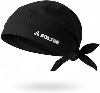 Solter Bandana para soldador, algodão ignífugo EN ISO 11611, boné / capuz baixo capacete com malha, lavável, protege a cabeça e a coxa em MIG/mag, MMA e fosco