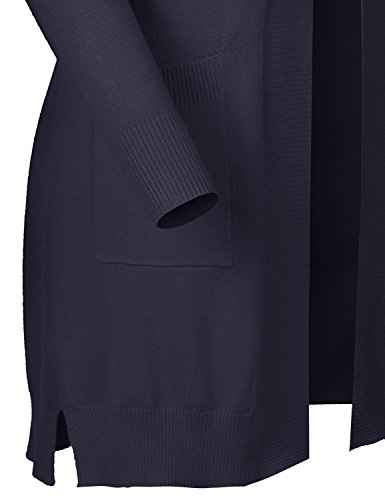 Women's Solid Soft Stretch Long-line Long Sleeve Open Front Knit Cardigan4