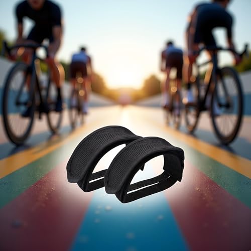 2 Pcs Beam Strap Pedal Straps Cycling Kids Bike Foot Pedal Straps Toe Clips Straps Tape Cycling Parts and Components for Fixed Gear Bike Pedals and Cleats(Black)