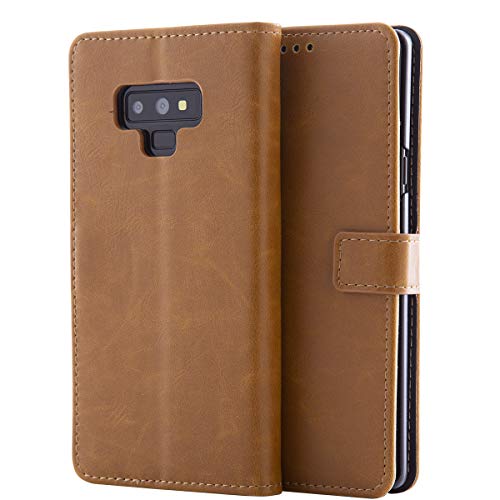 松平商会 イカススマホケース Galaxy Note9 SC-01L SCV40 アンティークレザー手帳型ケース キャメル