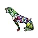 Produktbild Casablanca Deko Tierfigur Gepard Wildkatze - aus Kunstharz im Streetart Design - Deko Wohnzimmer - Farbe: Mehrfarbig, Höhe 28 cm