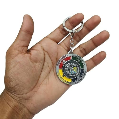 Image of Fashion fusion Harry Potter Rotating Metal Keychain for Car & Bike | Metallic Rotating Unique Keychain Keyring for Gifting