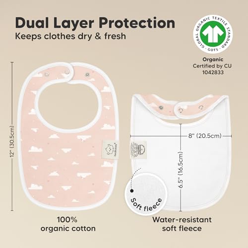 KeaBabies 8-Pack Baby Bibs for Girls & Boys and 8-Pack Baby Bandana Scarf- Teething Bib for Kids, Toddlers, Boy, Girl - Stylish Unisex Bandana Kids Scarfs3