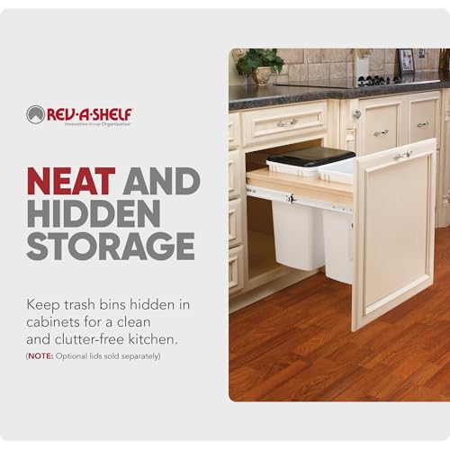 Contenedor Doble Extraíble para Basura 35 QT Blanco miniatura 5