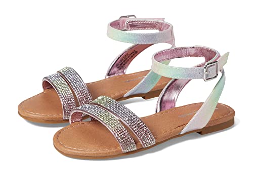 NINA Girl's Cameena (Toddler/Little Kid/Big Kid) Pastel Rainbow Coated Glitter 4 Big Kid M