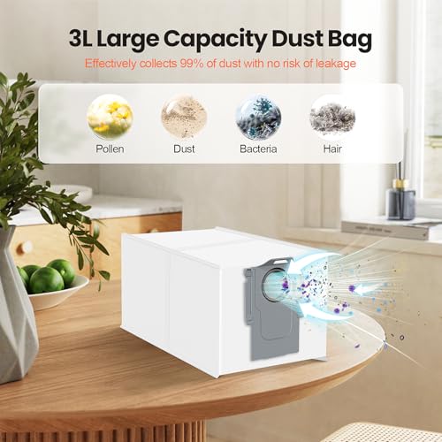 Image of 24 Pack Dust Bags for Roborock QV 35A /Saros 10R /Qrevo S Pro Robot Vacuum | 3L Large Capacity Replacement Dust Bag