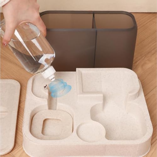 Bol d'eau chat double mangeoire blanche pour décoration et chatons
