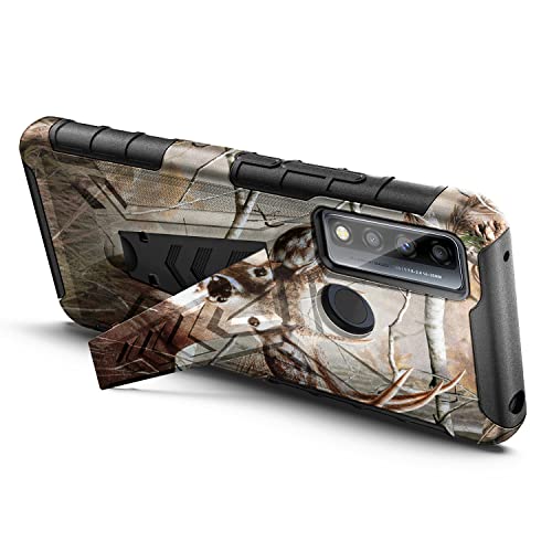 Nznd NZNDTCL30XE5GHSTLXL Case For Tcl 30 Xe 5G With Tempered Glass Screen Protector (Maximum Coverage), Belt Clip Holster Kickstand thumb #1