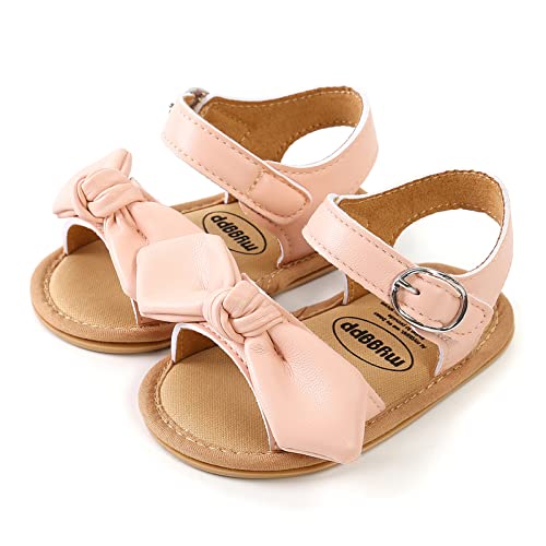 Image of Infant Baby Girls Boys Summer Sandals Premium Unisex Non Slip Rubber Soft Sole Breathable Toddler First Walker Outdoor Beach Shoes