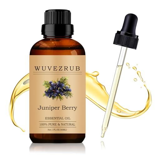 Wuvezrub Juniper Berry Essential Oil 30ML - 100% Pure and Natural Oils for Aromatherapy Diffuser - 1 Fl Oz/Juniper Berry