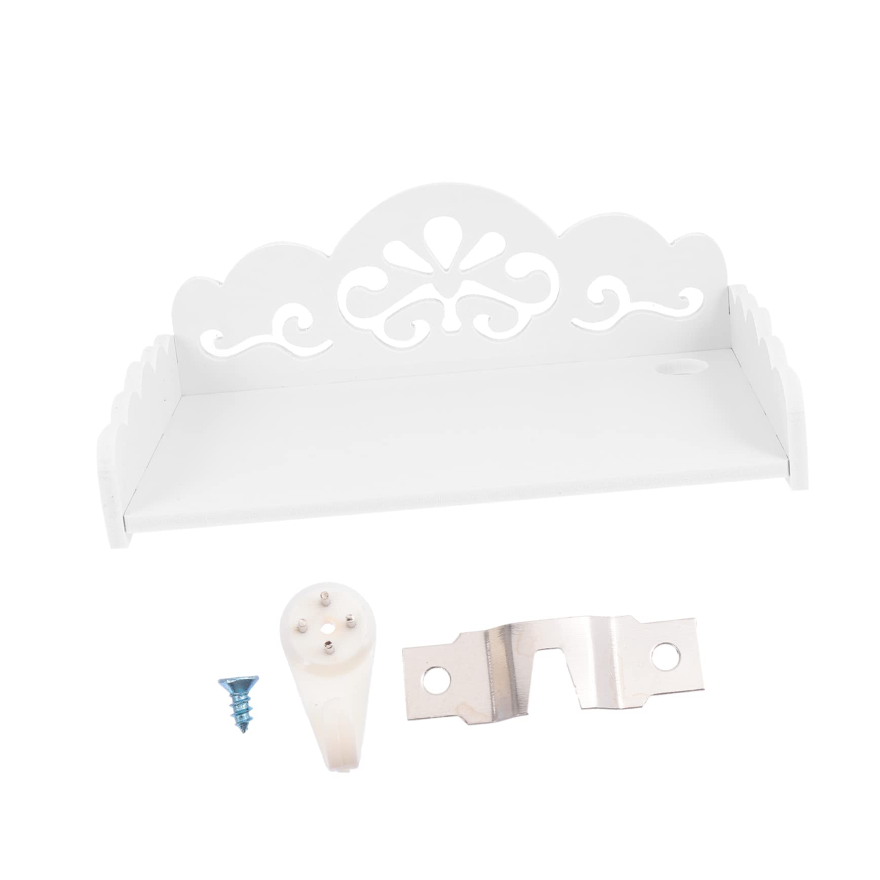 MAGICLULU 1Pc Large Wooden Wall Mounted Storage Rack Hollow Out Design for Decorative Storage Bedroom Kitchen Living Room Office Multifunctional Home Organizer for Plants Books