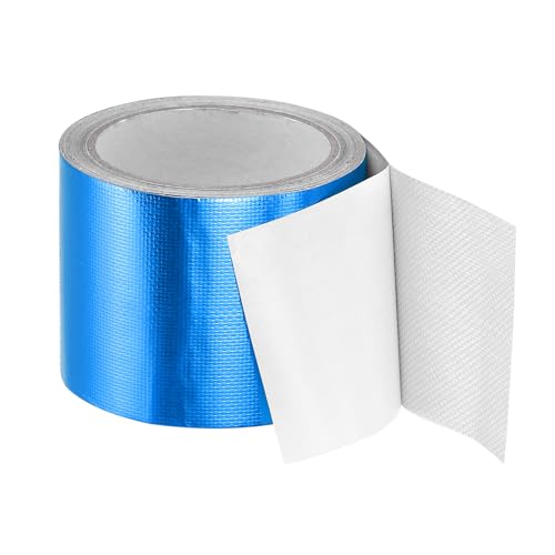 Image of PATIKIL Awning Repair Tape 3-1 /8 inch x 26ft Waterproof Canvas Tape High Adhesive Tear Repair Patch Kit for PVC Tarpaulin Tent Awning Fabric RV Sail Boat Cover, Blue
