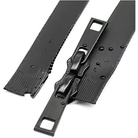 YaHoGa 70 cm wasserdichter Reißverschluss 2 Wege teilbar #5 schwarz Wasserdicht Reißverschlüsse Cover