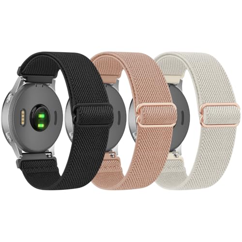 Garmin Venu 3S / Venu 2S / Vivoactive 4S / Vivomove 3S / Forerunner 265s �E�H�b�`�o���h 3�p�b�N 18mm �N�C�b�N�����[�X�\�t�g�X�g���b�`�i�C���������p���X�g�o���h �X�|�[�c�X�g��