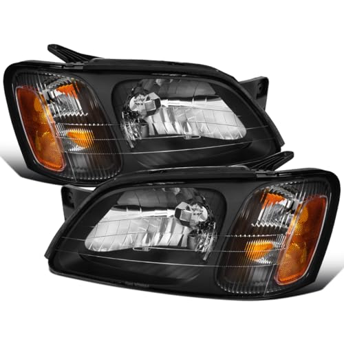 Ronnin - Fits 2000-2006 Subaru Legacy Baja Halogen Headlights Pair | Black