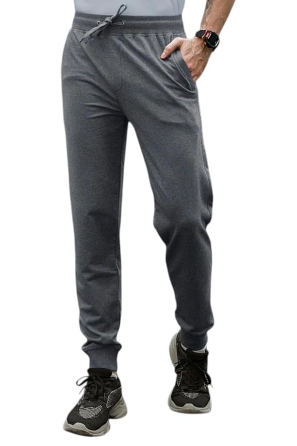 Dazzle Men's Cotton Joggers Track Pants | 4-Way Stretchable Gym Track Pant for Mens for Workout & Running | Sports Lower with Invisible Zipper Pocket-picture-38