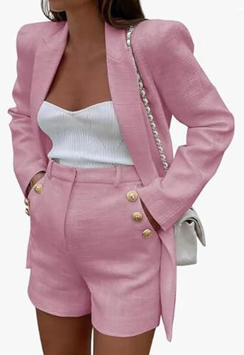 Mi Bo Tong Women Suits 2 Pieces Set Lady Business Casual Suits Blazer Short Pants Elegant Tuxedos Dress for Wedding Party2