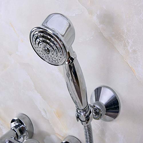 Ensemble de robinets de pomme de douche à main en laiton chromé Mna283