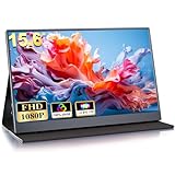 MOMODS Portable Monitor, 15,6 Zoll Tragbarer Monitor IPS 100% SRGB, Mobiler Bildschirm 1080P FHD, Mini HDMI/USB C Computer Monitor, Duale Lautsprecher für Telefon/Laptop/Xbox/PC/PS5