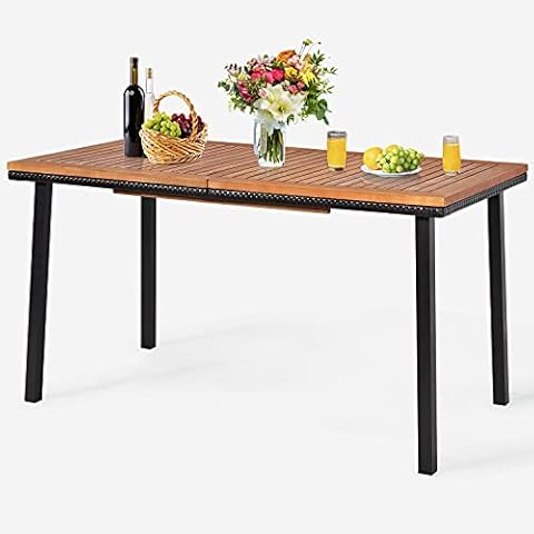 Table de Jardin GOPLUS 140x75 cm Cover