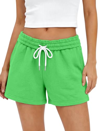 AUTOMET Women‘s High Waist Sweat Shorts Summer Athletic Workout Outfits