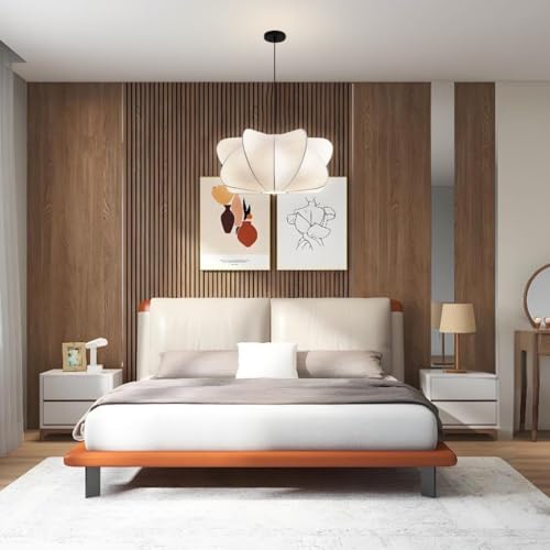 Lámpara de seda blanca decorativa para comedor y dormitorio moderno 2