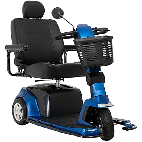 Redesigned! Pride Mobility Maxima Ultra HD 3-Wheel Mobility Scooter, 500 lbs. Weight Capacity, Model SC901 (Ocean Blue)