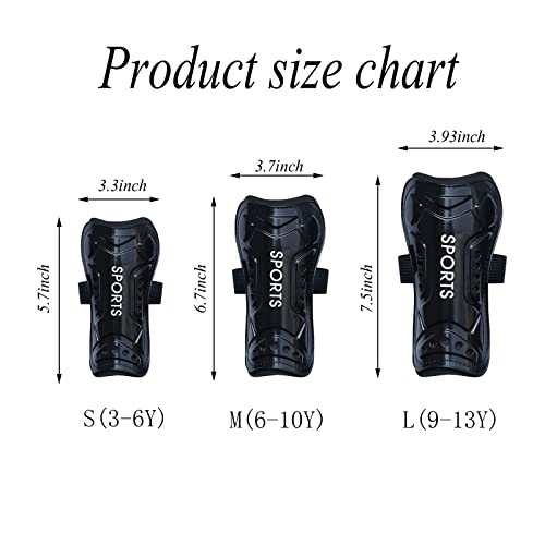 Soccer Shin Guards Kids Youth - Shin Pads Cushion Protection Reduce - Protection Breathable Shin Guards (Blue, S (3-6Y)) #TOP2
