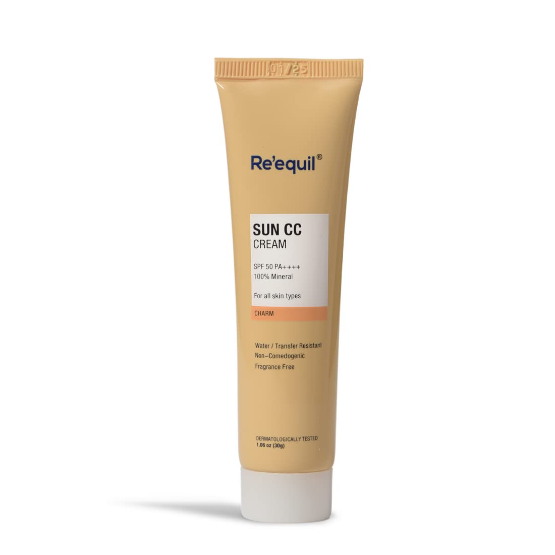 RE’ EQUIL Sun Cc Cream (Charm) | Spf 50 Pa++++ | 100% Mineral Uv Filter | Cc Cream With Sun Protection | 30Gm