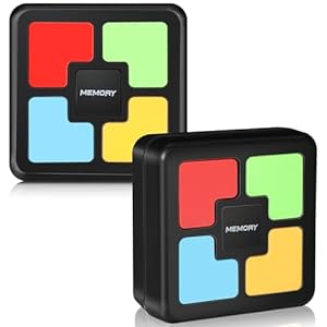 2 Pcs Light up Memory Game Handheld Electronic Toys Electronics Color Memorizing Games for Kids and Adults Color Memory Quiz Puzzle Toy with Lights and Sounds Birthday Party Favor Gifts
