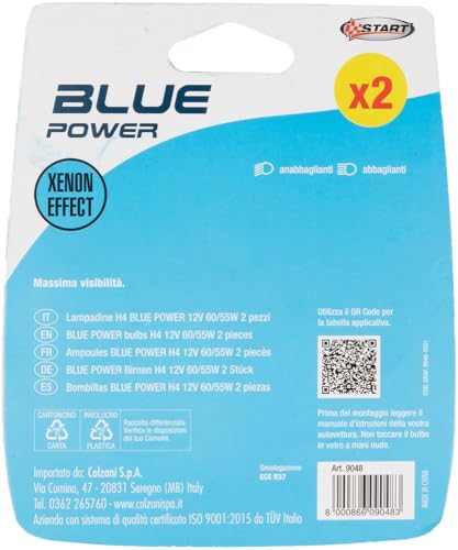 Start Coppia Di Lampadine Auto Alogene H1 12V 60/55W P14,5S - 2