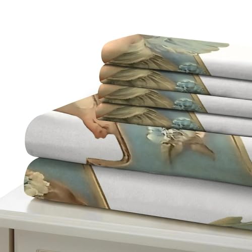 Housse de couette 140x200 microfibre résistante et parure de lit super douce motif A - 7