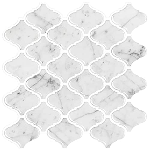 Leiasnow モロッカン タイルシール タイルシート モザイクタイル 剥がせる壁紙 DIY キッチン 水回り 耐熱 防水 防汚