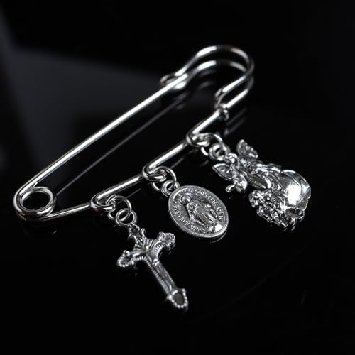 Image of Needzo Miraculous You Are A Child of God, Pslam 139 Bible Verse Brooch, Baptism and First Communion Gifts, 2.12 Inches