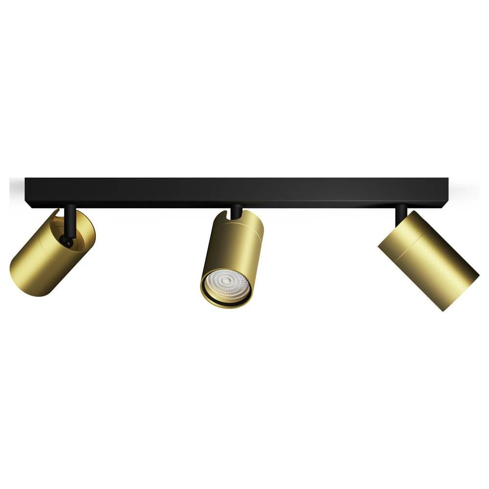 PHILIPS Idris 3-Head spot, GU10 lamp not Included, Brass, IP44, Water-Resistant, Gold - Image 3